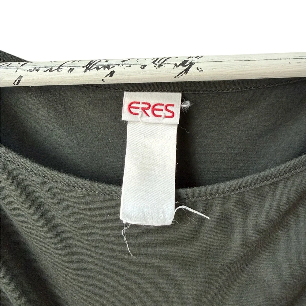 Eres Olive Gray Back Tie Cover Up Dress Size S/M